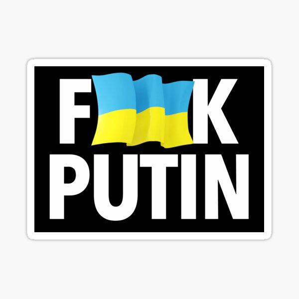 Item preview, F Putin (censored with waving Ukrainian Flag) designed and sold by Thelittlelord.