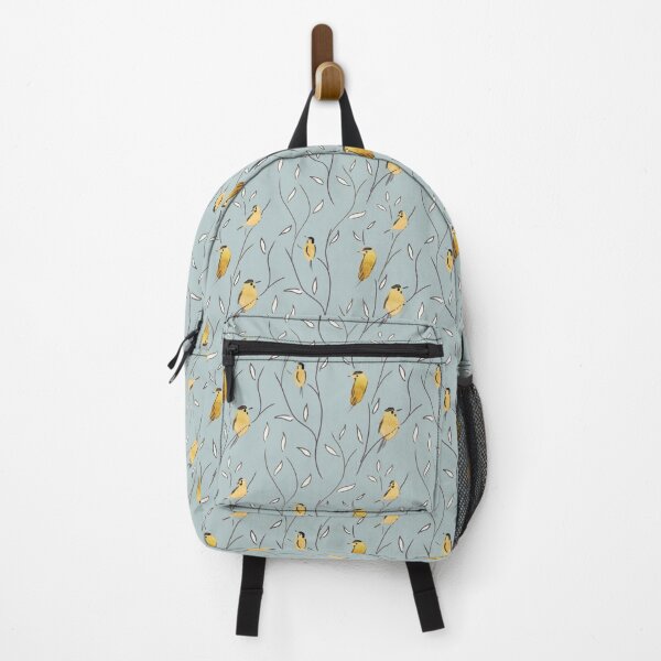 Item preview, Copy of Pretty golden yellow birds on mint green designed and sold by siskikalla.