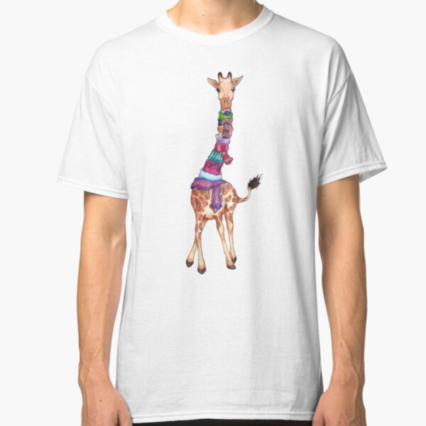 Cold Outside - Cute Giraffe Illustration Classic T-Shirt