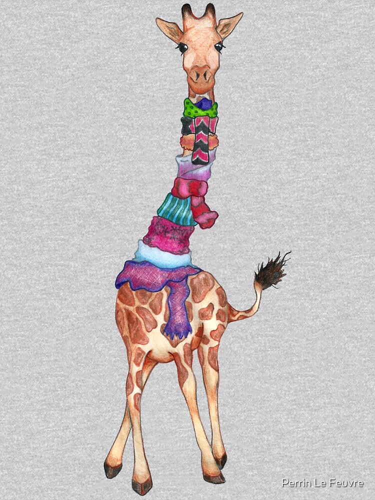 Cold Outside - Cute Giraffe Illustration by PerrinLeFeuvre
