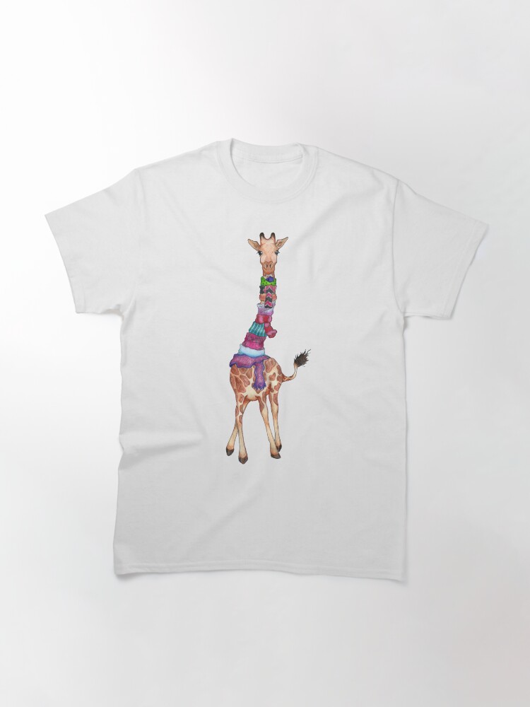 Alternate view of Cold Outside - Cute Giraffe Illustration Classic T-Shirt