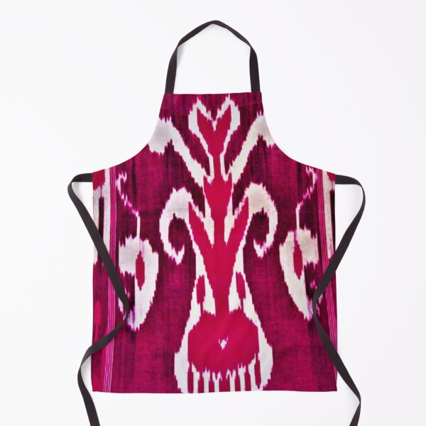 Item preview, Uzbek ikat tulip flower pattern designed and sold by LeFabriqueOuz.