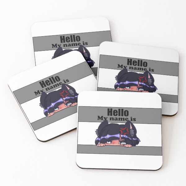 Item preview, Anime Catgirl Peek Name Tag designed and sold by Nyamelon.