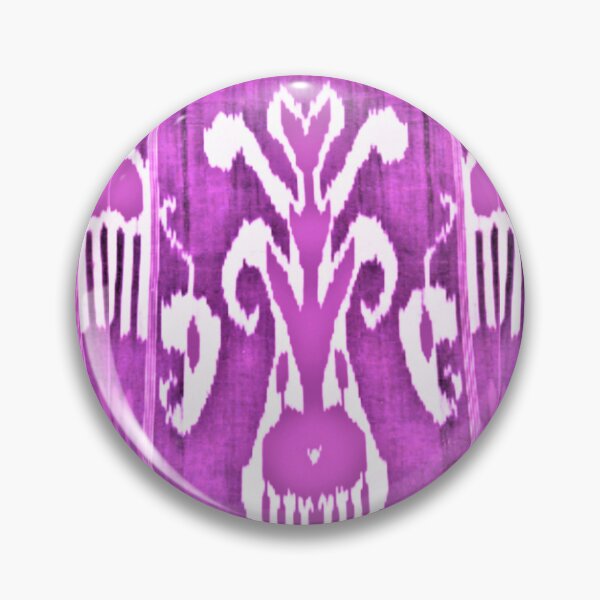 Item preview, Uzbek ikat tulip flower pattern designed and sold by LeFabriqueOuz.