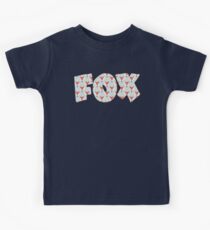 Fox Pattern on Sage Kids Tee