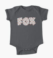 Fox Pattern on Sage One Piece - Short Sleeve