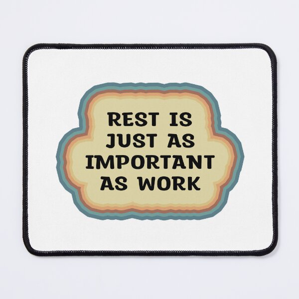 Item preview, Rest is just as important as work vintage - work quote designed and sold by MOONINSPIRATION.