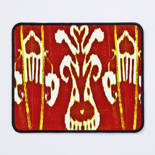 Item preview, Uzbek ikat tulip flower pattern designed and sold by LeFabriqueOuz.