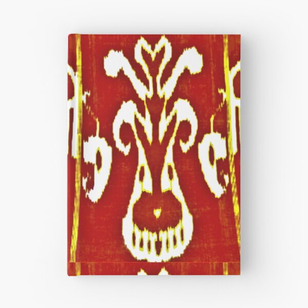 Item preview, Uzbek ikat tulip flower pattern designed and sold by LeFabriqueOuz.