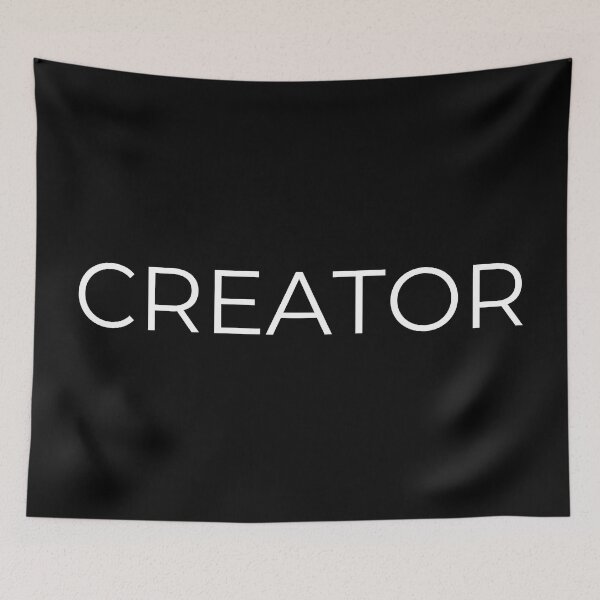 Item preview, Creator word Minimal Simple Text Design - white Font  designed and sold by BE The Oracle.