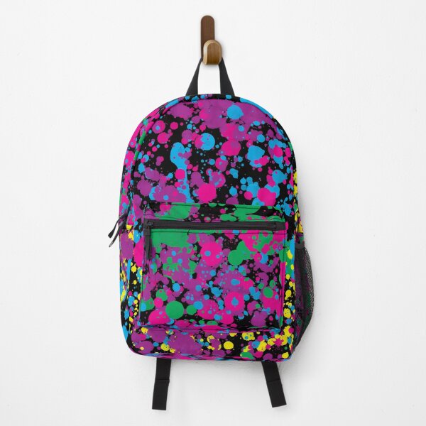Item preview, paint splat colourful on black designed and sold by thecheek.