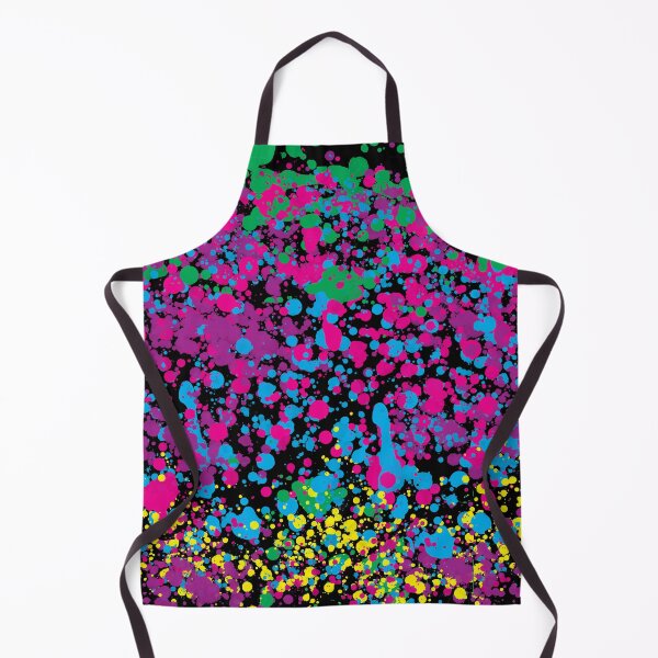 Item preview, paint splat colourful on black designed and sold by thecheek.