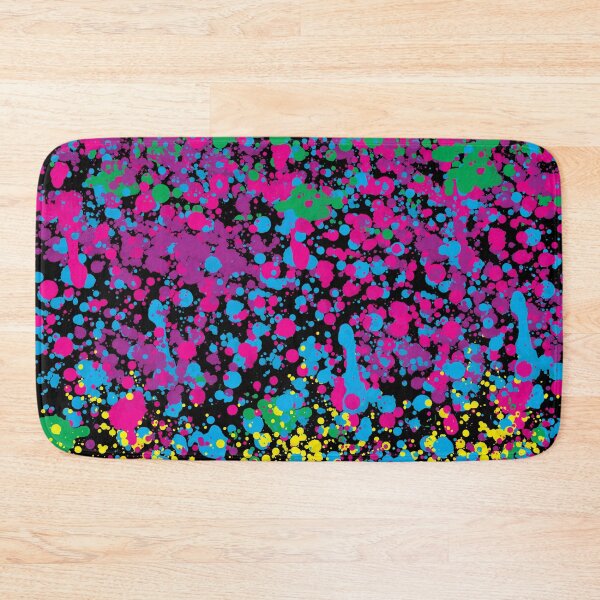 Item preview, paint splat colourful on black designed and sold by thecheek.