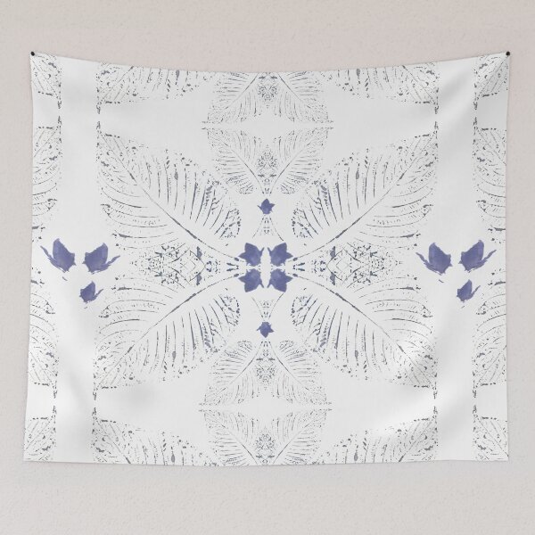 Item preview, Sage Calm Wings Blue White Giant Salvia Eco Print designed and sold by SpiritGifts.