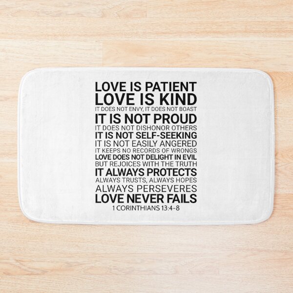 Item preview, Love Is Patient, Love Is Kind, 1 Corinthians 13:4-8, Bible Verse, Christian Gift, Wedding Decor designed and sold by aenaonartwork.