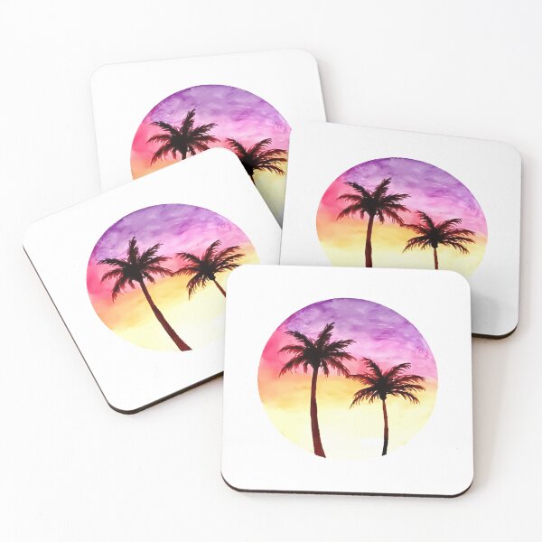 Item preview, Palm Tree Sunset Ocean Air Salty Hair Not a Care Funny Sandy Vacation Inspiration Joy Mood designed and sold by DesignByHeartUK.