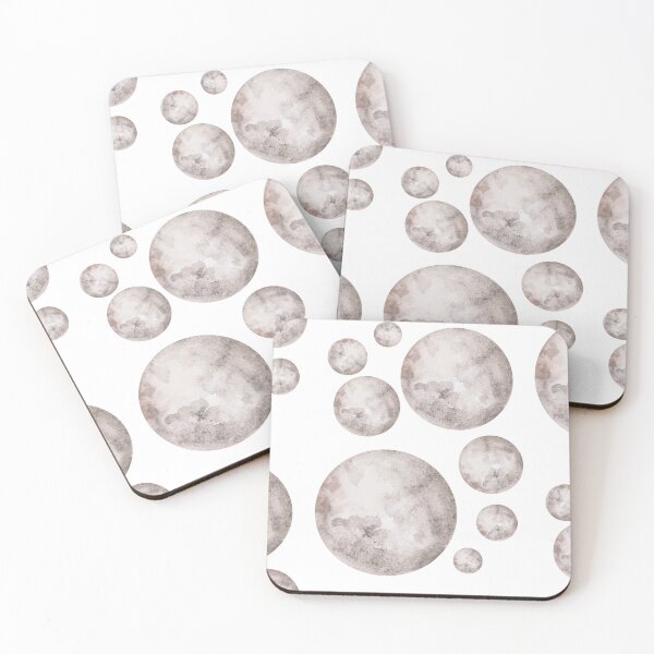 Item preview, Watercolour Moons Space Multi Pattern Graphic Print designed and sold by LittleIconShop.