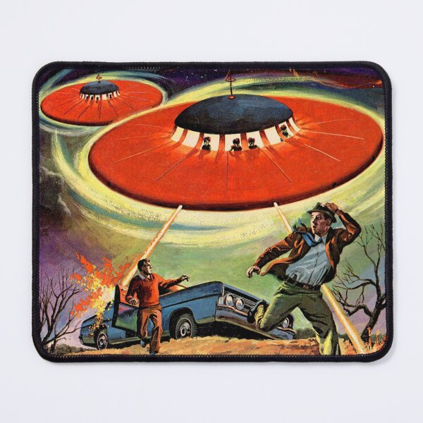 Item preview, UFO FLYING SAUCERS retro comic cover - Vintage Art from 1968 designed and sold by RetroTeeStudio.