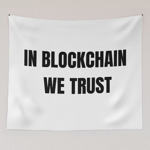 Item preview, In Blockchain We Trust - Cryptocurrency designed and sold by Sucryptoz Store.