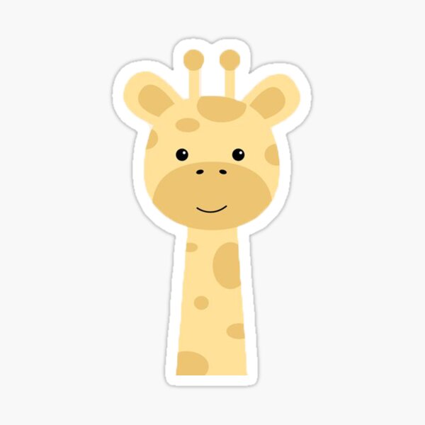 trendy giraffe with orange About pikaole sticker Sticker