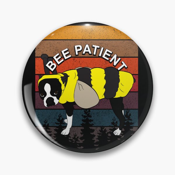 Item preview, Bee patient, funny artistic dog retro sunset distressed design  designed and sold by SamRVstore.