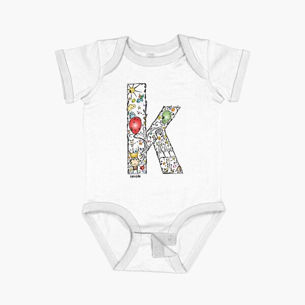 IMOK Letter K Short Sleeve Baby One-Piece