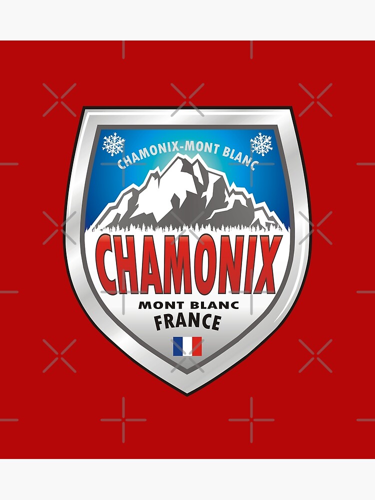 Discover Chamonix Mont Blanc France emblem Premium Matte Vertical Poster