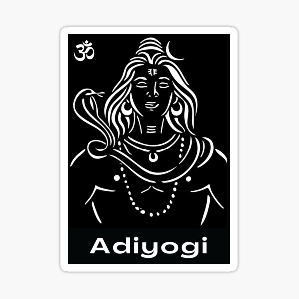 "Shiva The Adiyogi" Sticker by MSammy Redbubble