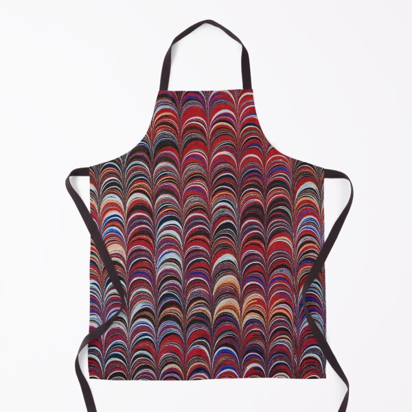 Item preview, MARBLED PAPER,ABSTRACT RED BLACK WHITE BLUE WAVES  designed and sold by BulganLumini.
