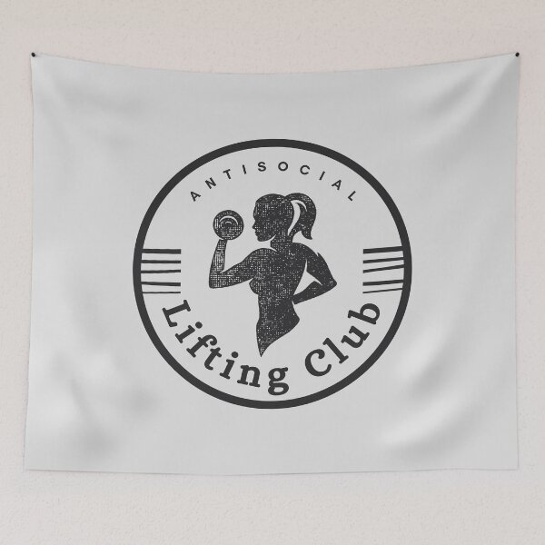 Item preview, Antisocial lifting club female always in the gym designed and sold by soniaaseguin.
