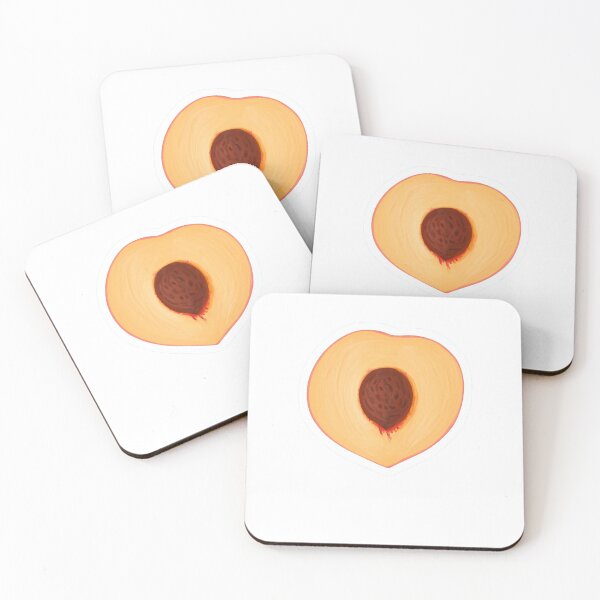 Item preview, cut peach half sticker designed and sold by ninasloan.