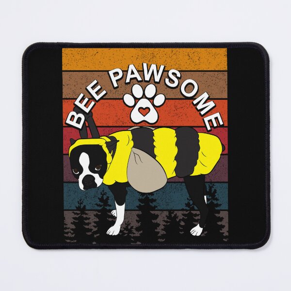 Item preview, Bee pawsome, funny artistic dog retro sunset distressed design designed and sold by SamRVstore.