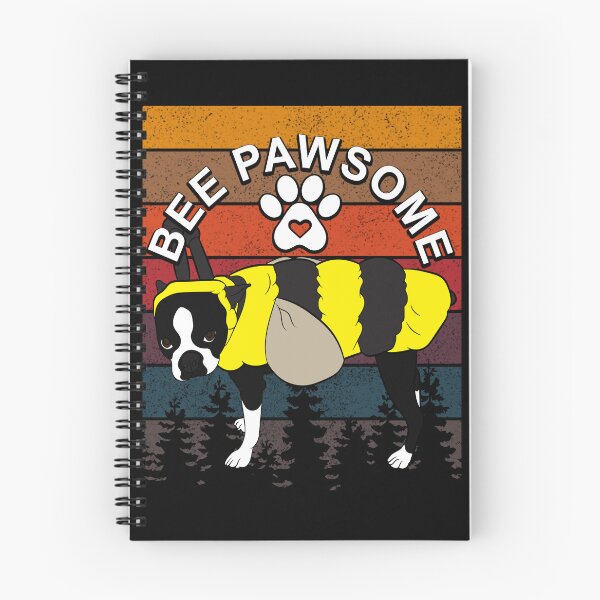 Item preview, Bee pawsome, funny artistic dog retro sunset distressed design  designed and sold by SamRVstore.