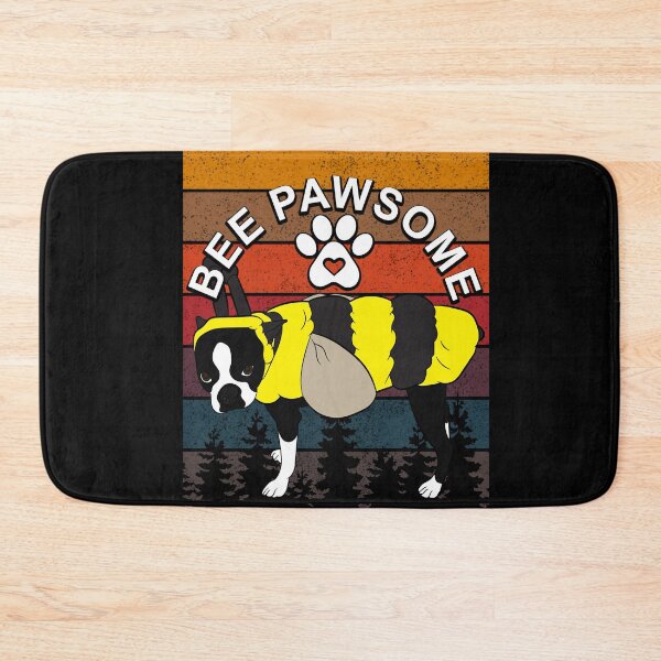 Item preview, Bee pawsome, funny artistic dog retro sunset distressed design  designed and sold by SamRVstore.