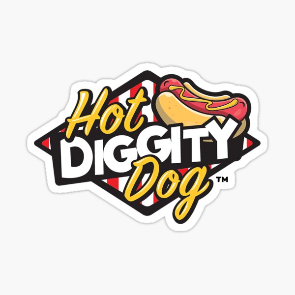 Hot Diggity Dog logo Sticker