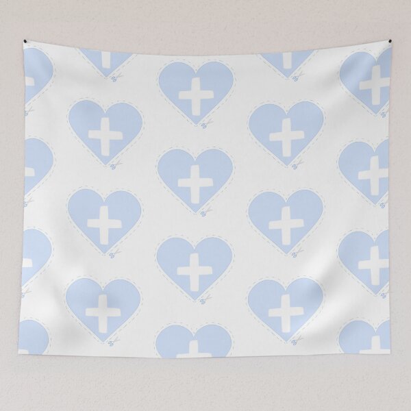 Item preview, Heart Cross Top Blue designed and sold by SilentNeko13.