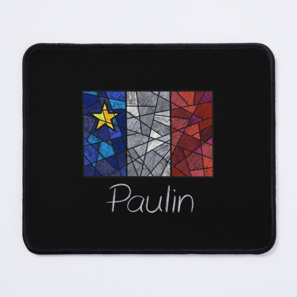 Item preview, Acadian Flag pastel mosaic Paulin - Drapeau acadien mosaïque pastel vitrail Paulin designed and sold by ColoursOfFrance.