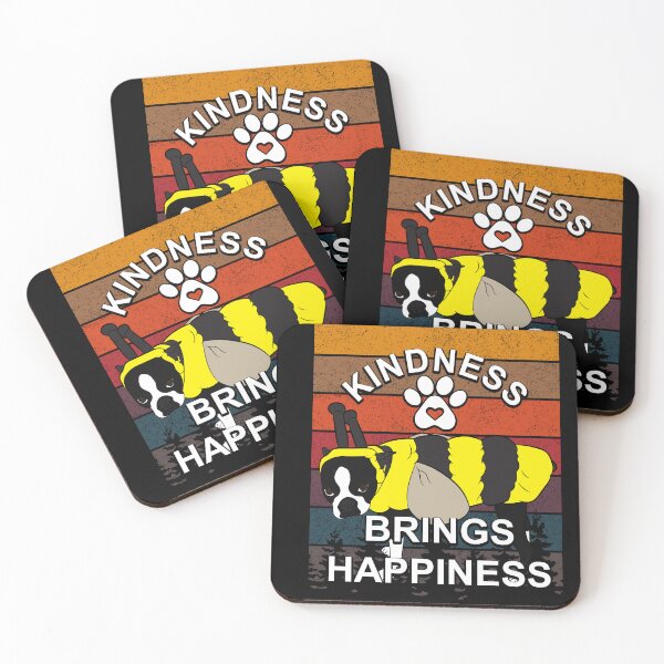 Item preview, Kindness brings happiness, funny artistic dog retro sunset distressed design  designed and sold by SamRVstore.