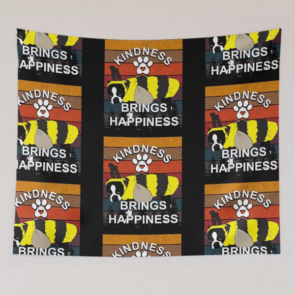 Item preview, Kindness brings happiness, funny artistic dog retro sunset distressed design  designed and sold by SamRVstore.