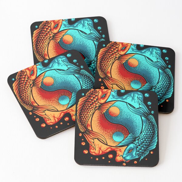 Item preview, Yin And Yang Fish Japanese Koi Karp designed and sold by AlexaTees.