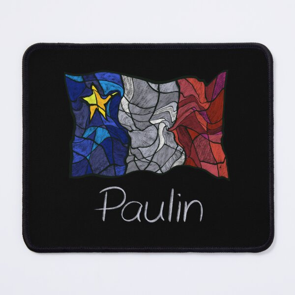Item preview, Acadian Flag pastel liquid mosaic Paulin  - Drapeau acadien mosaïque liquide pastel vitrail Paulin designed and sold by ColoursOfFrance.