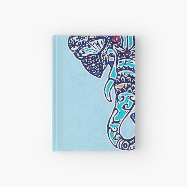 Digital Elephant Illustration Hardcover Journal