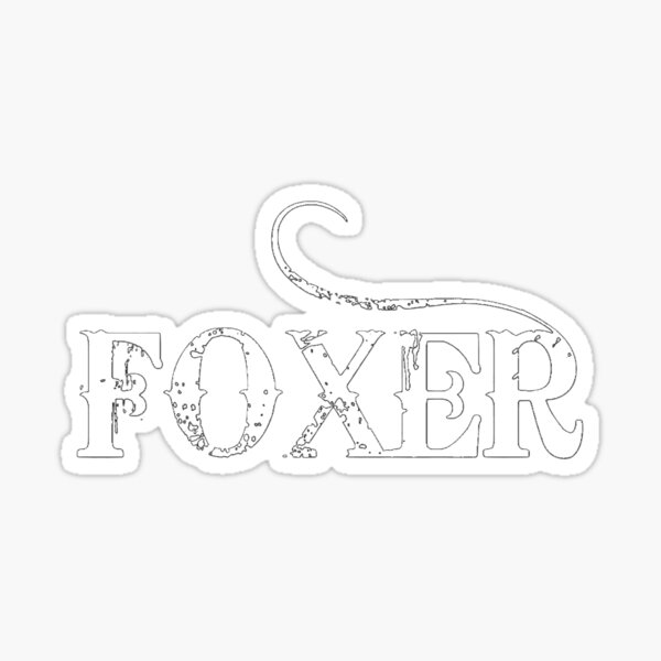 Foxer Logo - white Sticker