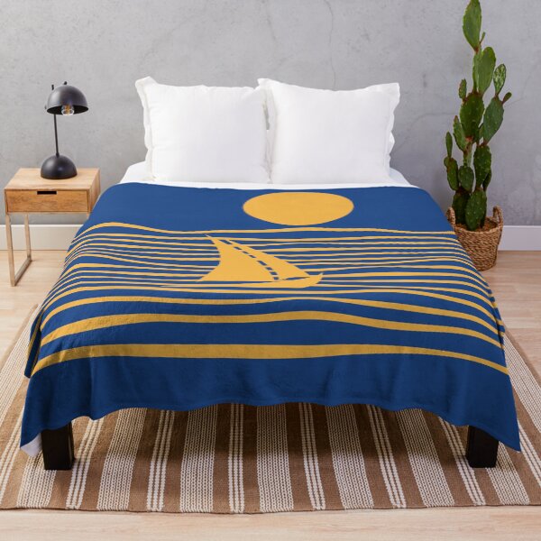 Item preview, Sailing Boat Sea Night Full Moon Orange designed and sold by Anna Lemos.