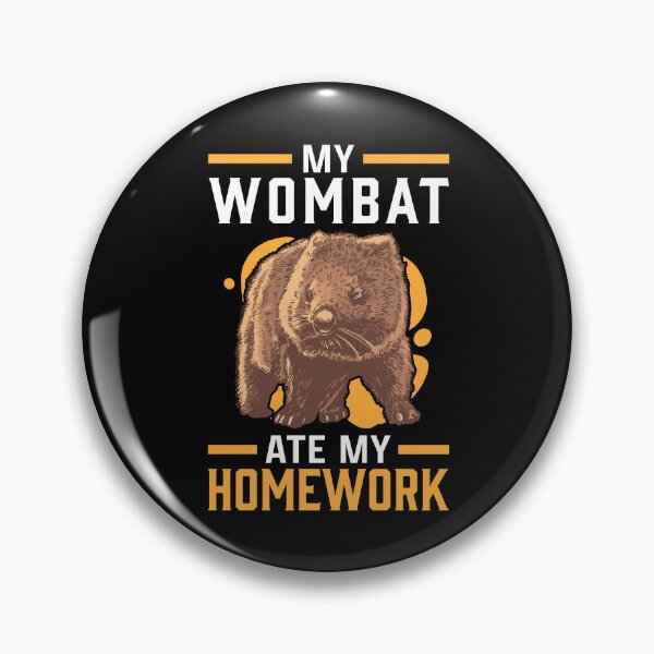 Item preview, Wombat doing homework eaten marsupial designed and sold by madgrfx.