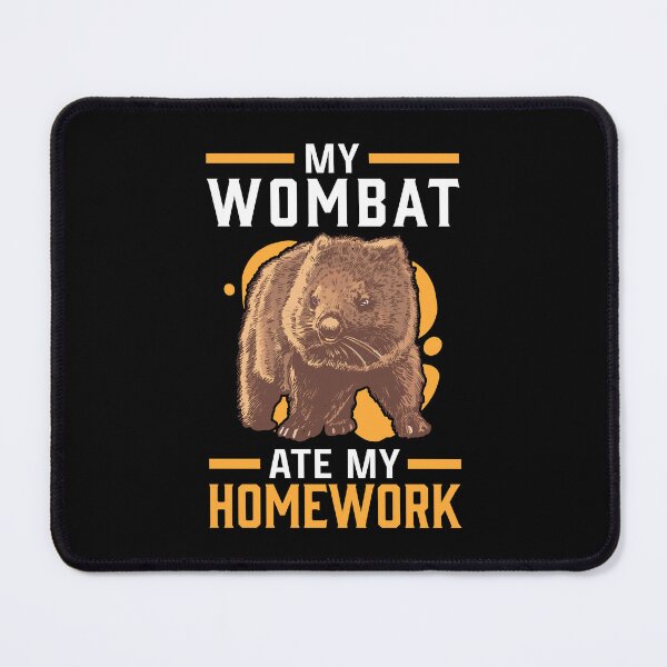 Item preview, Wombat doing homework eaten marsupial designed and sold by madgrfx.