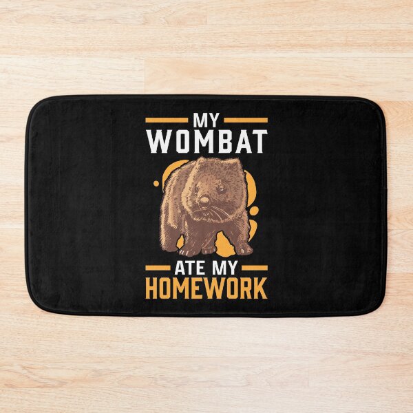 Item preview, Wombat doing homework eaten marsupial designed and sold by madgrfx.