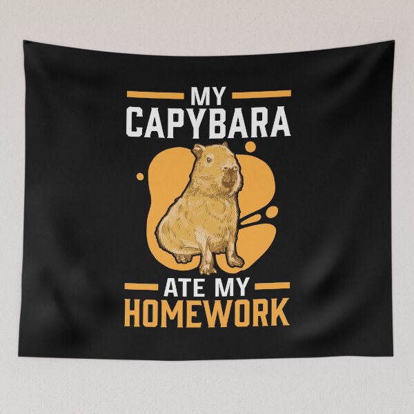 Item preview, Capybara homework eaten capybara designed and sold by madgrfx.