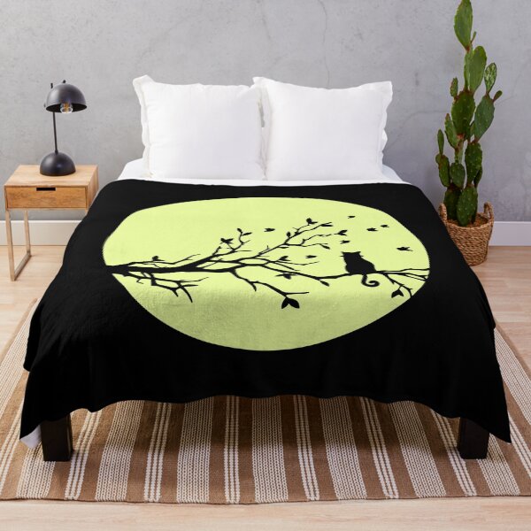 Item preview, Cat Gazing at Huge Yellow Moon designed and sold by 486DesignCo.