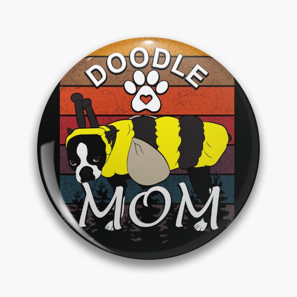 Item preview, Doodle mom, funny artistic dog retro sunset distressed design  designed and sold by SamRVstore.